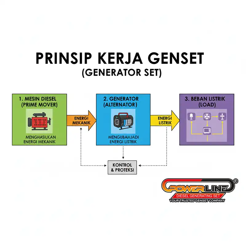 prinsip kerja genset powerline