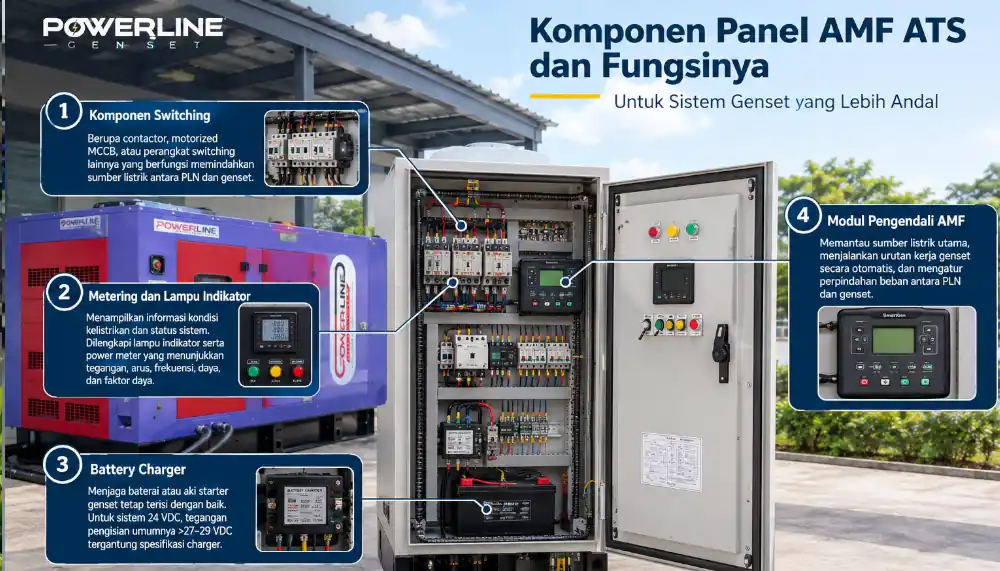 komponen panel AMF ATS